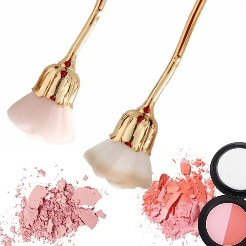 

Pro Rose Flower Makeup Brush Foundation Powder Blushes Contour Cosmetic Brush