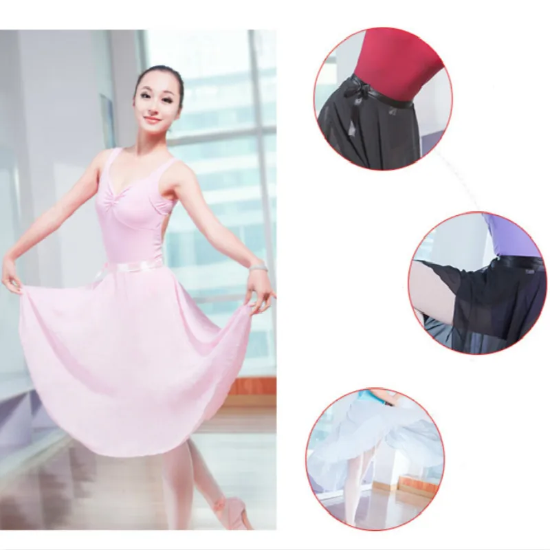 

2018 New Skate Summer Chiffon Elastic Ballet Dance Tulle Skirt adult Tutu Ballerina Infantil Gymnastics Leotard For Sale women