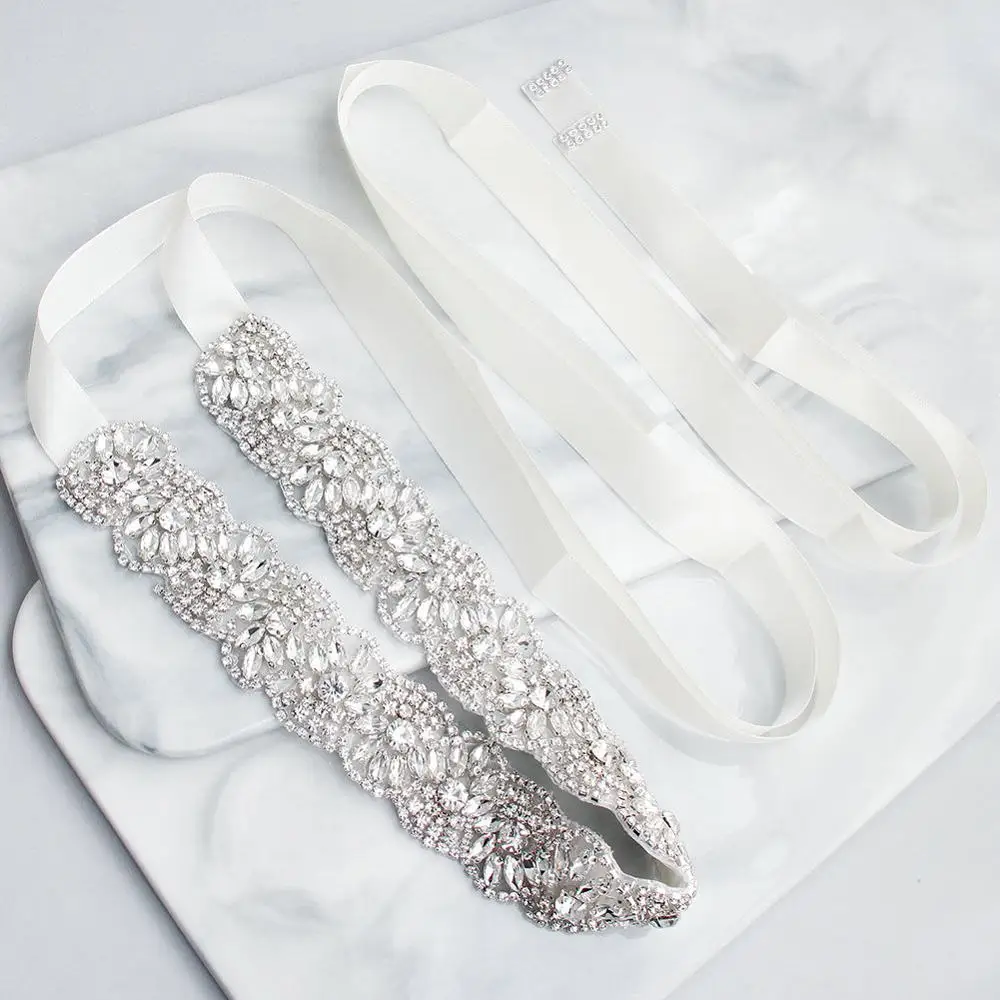

2019 Newest Trendy Silver Wedding Belt for Dress Alloy Women Wedding Sash Bridal Accessories Bridemaid Belts