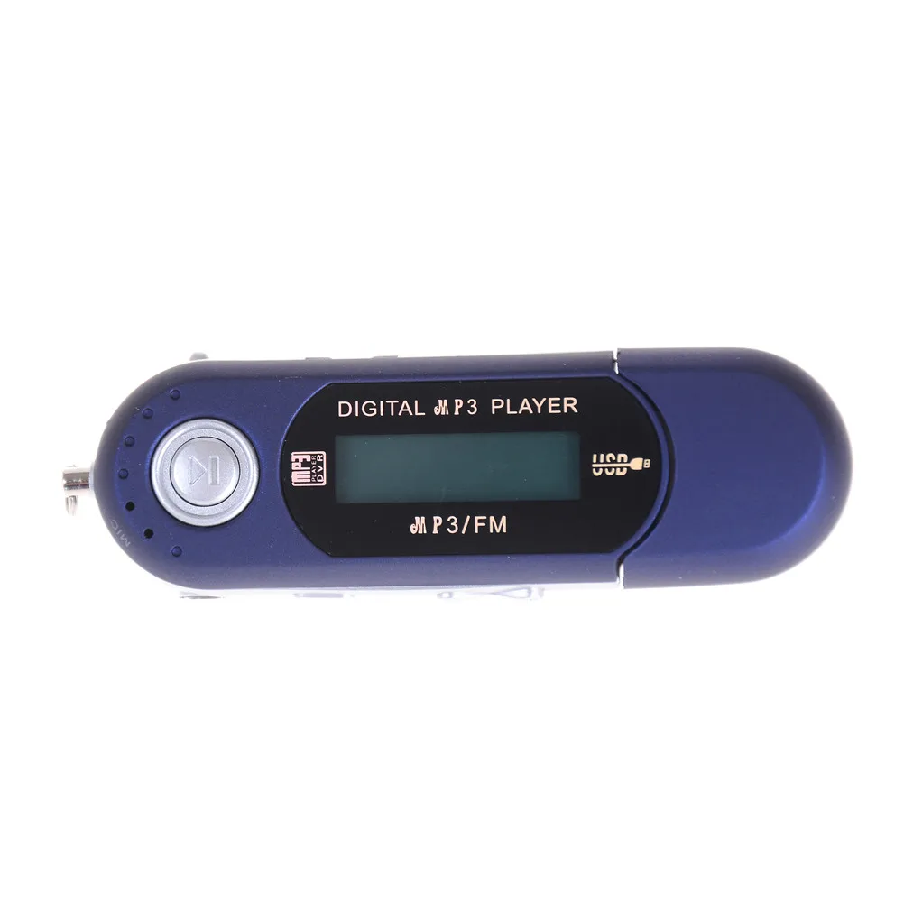 USB Digital MP3 Player LED Screen FM Radio Support TF Card Max Capacity 32GB With Built-in 3.5mm Audio Output Jack - Цвет: BL