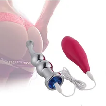 Electric Shock Metal Anal Plug Beads Butt Plug G-spot Stimulator Prostate Massager Dildo Medical Themed Toys Sex Toys For Women