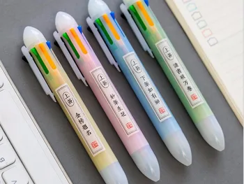 

account pen cute letter style Multicolor press ballpoint pen 7 in 1 color cute pen school prize gift student ballpoint pen 30pc