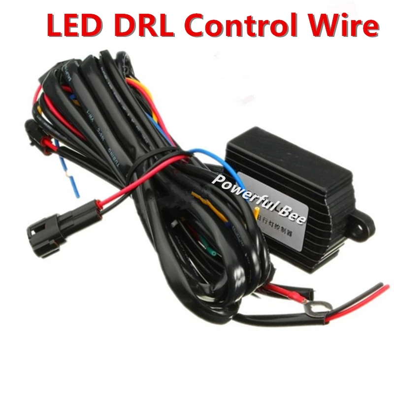 

New super LED DRL Angel eyes lights flash controller automatic ON and delay OFF headlight half dimmer light function wire