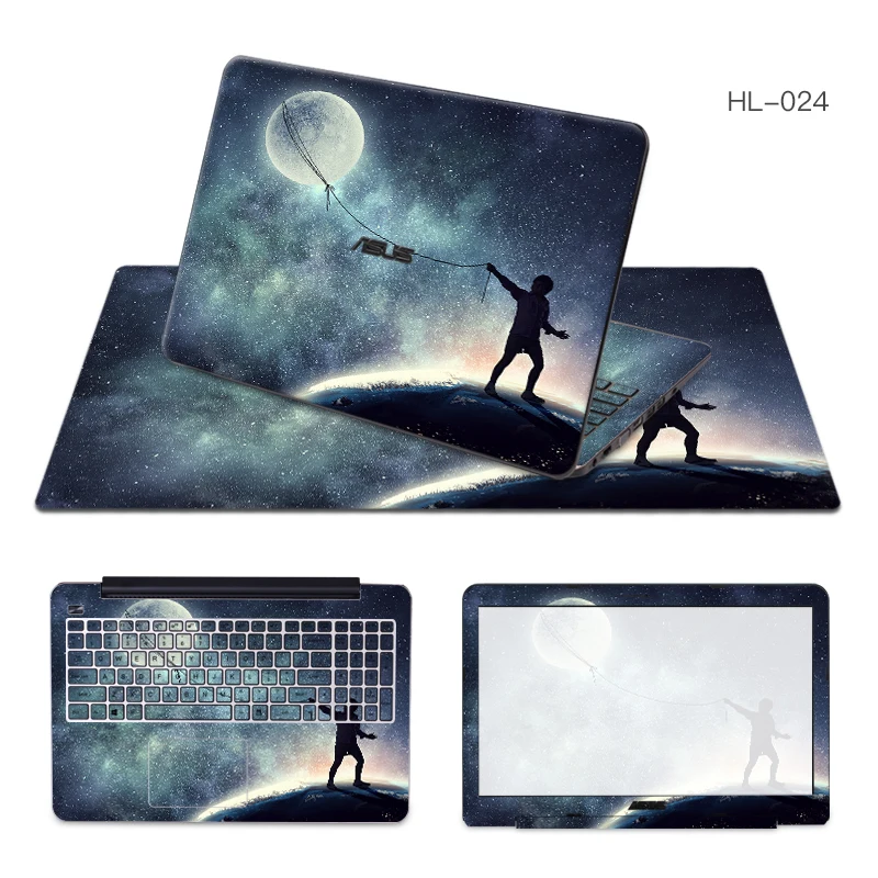 

Free Cutting Laptop Stickers Mouse Pad Sets Skin for Asus E56C/B400A/FX50J/R557/u303/ZX50J/TP500L/X205T/A751L/K751M/N551J/DX882