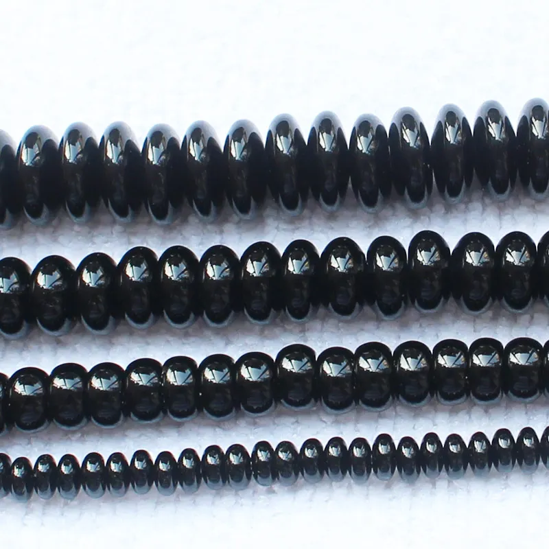 

2-8mm Black agates Rondelle Loose Beads 15" For DIY Jewelry Making ,We provide mixed wholesale for all items !