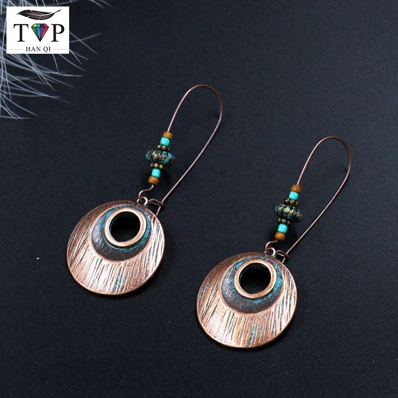 

Vintage Round Dangle Earring For Women Piercing Jewelry Fashion Zinc Alloy Pendientes Mujer Earrings Brincos aro