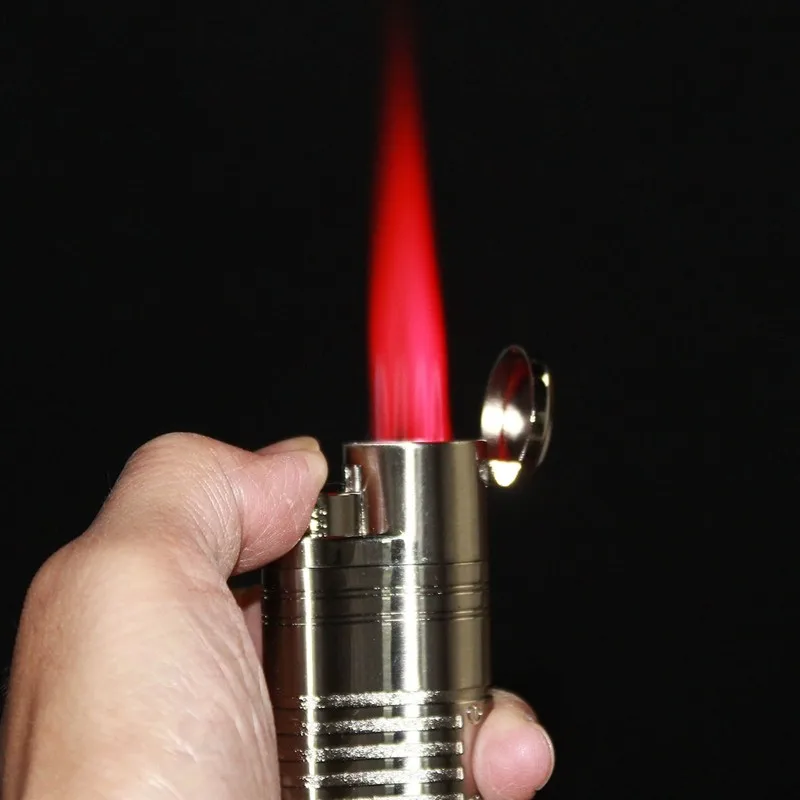 COHIBA модная Высококачественная ветрозащитная зажигалка, фонарь, многоразовый, надувная, четыре пламенных зажигалки и прикуриватель