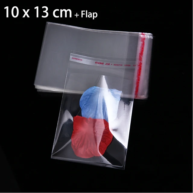 100pcs 10cm X 13cm Self Adhesive Plastic Bags Clear Packaging Bag 100pcs 10cm X 13cm Self Adhesive Plastic Bags Clear Packaging Bag Jewelry Pouches