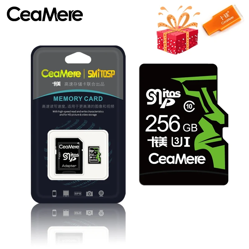 CeaMere карты памяти 256 GB 128 GB 64 GB U3 UHS-3 32 GB Micro sd Card Class10 UHS-1 флэш-карты памяти Microsd TF/sd карты s для планшета - Емкость: 256 ГБ