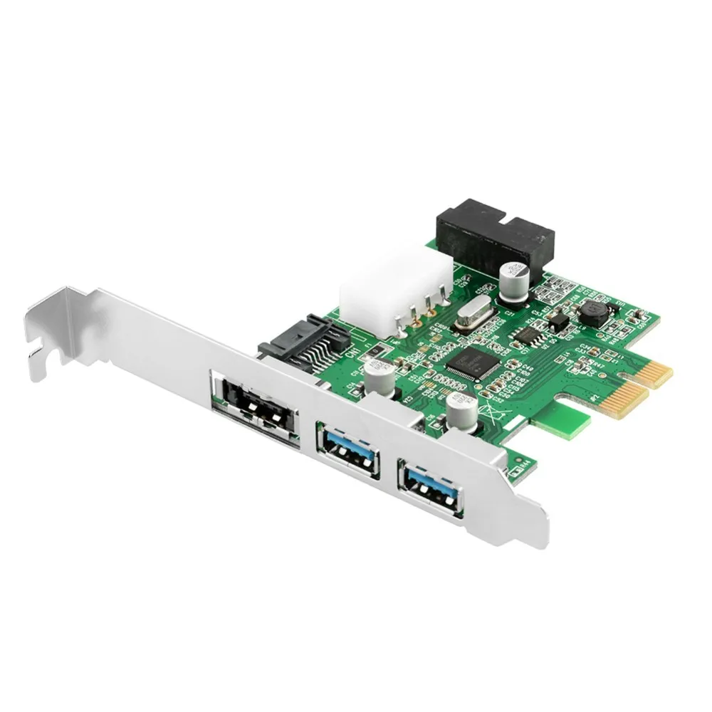 Внешний 2 порта USB 3 0 + 1 порт Power over eSATA (SATA) 19 pin header Combo PCI e Express Card|pci express card|pci usbpci usb card