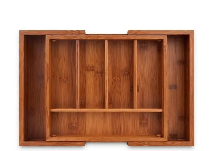  Personalize Bamboo Storage Box for Sundries Wood Tableware Organizer Multi-Use Home Decor Drawer Ki - 32875087178
