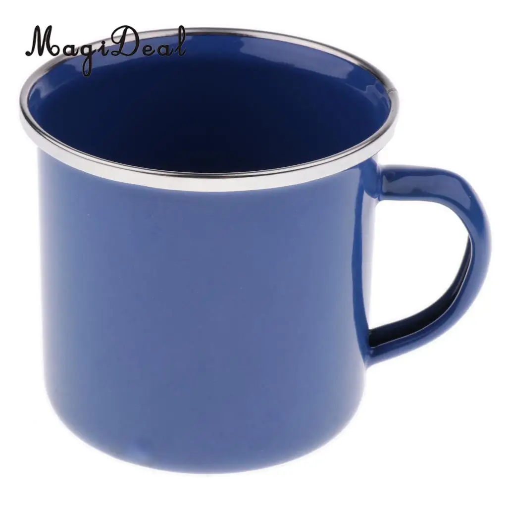 MagiDeal Camping Enamel Mug Cup Enamelware Tea Coffee Mug Vintage Style Great Gift