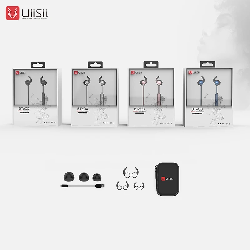Беспроводные Bluetooth наушники вкладыши UiiSii BT600 спортивная водонепроницаемая