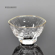 Акция WIZAMONY, новейшая японская термостойкая чашка для чая, посуда для напитков, чайные наборы, стеклянная чашка для кунг-фу, кофейная чашка, золотая линия