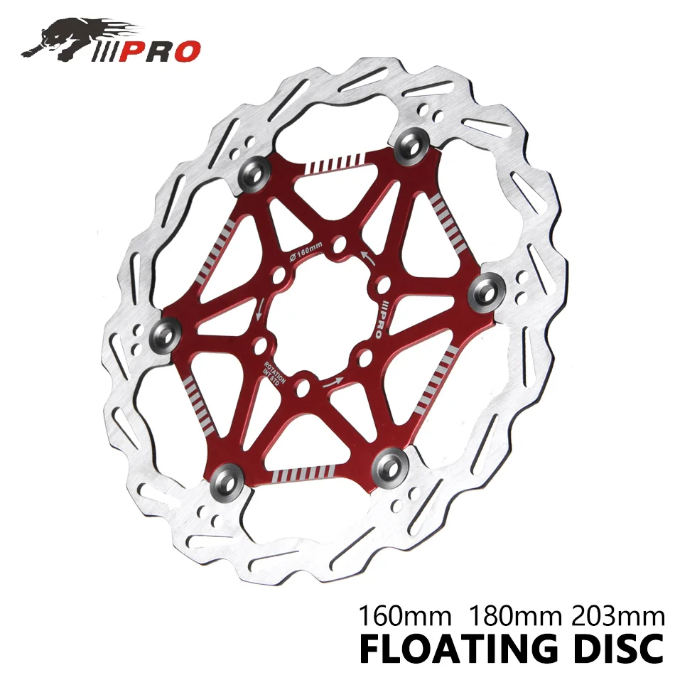 Details about  / IIIPRO MTB Bike Rotor Floating Disc Brake Rotor 140mm//160mm//180mm//203mm 6 Bolts