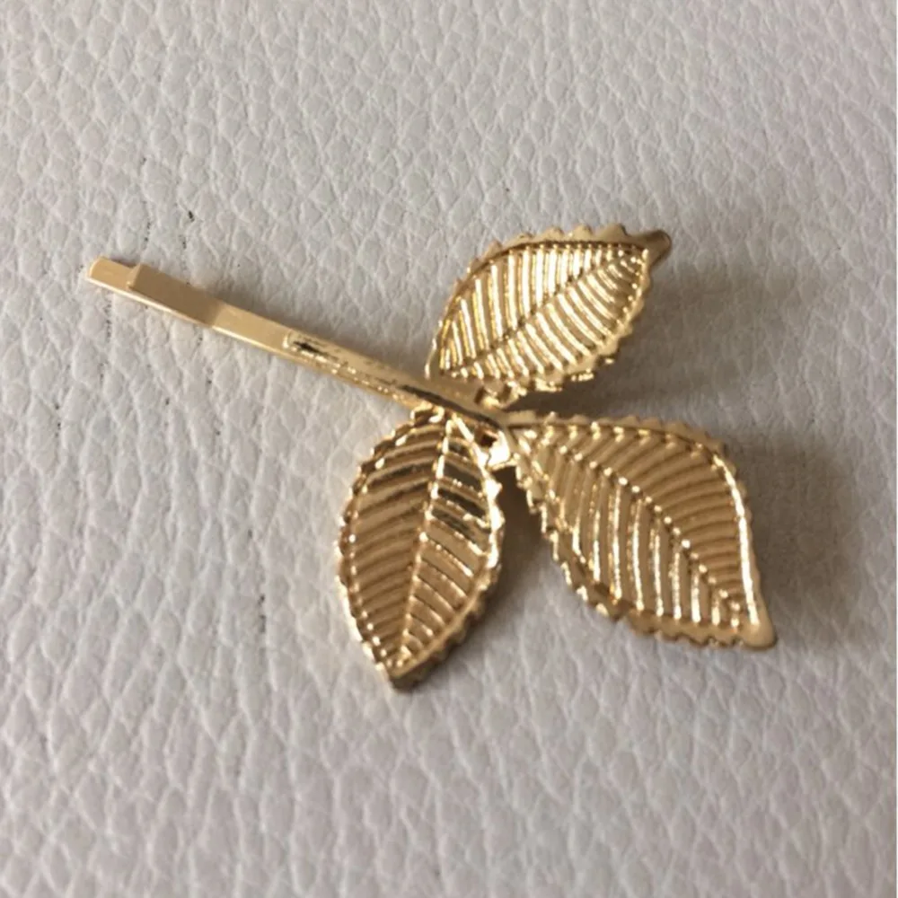 Fashion European Style Hair Clip Vintage Lovely Leaf Alloy Hairpin Beautiful Hair Clips For