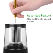 Electric Pencil Sharpener For Heavy-duty Helical Blades to Fast Sharpen 6-8mm USB or Battery Operated in School Classroom/Office