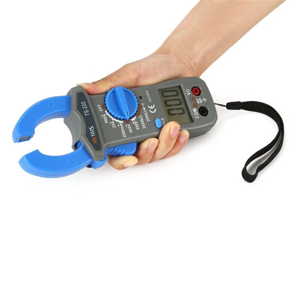 

TS200 Digital Clamp Meter Multimeter AC/DC Tester Voltage Current Resistance Test Clampmeter 600A 600V Voltmeter Multimetro