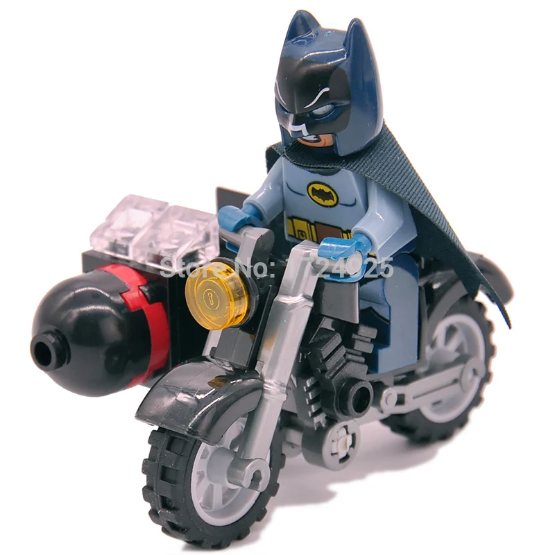 Single Sale Figure Motorcycles Super Hero Set Man Black Panther Batman Wonder Woman Winter Soldier Building Block Models Toys