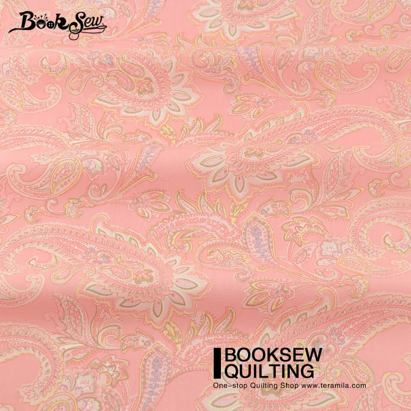 Booksew New Arrival Sewing Elegant Pink Flowers Pattern Dolls Cotton Twill Fabric Bedding Set Dolls Pillows Crafts Curtains