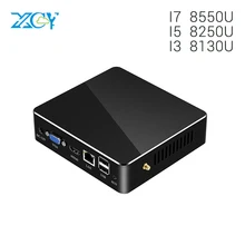XCY plus récent Kaby Lake R 8th Gen Quad Core Mini PC Intel Core i5 8250U i7 8550U i3 8130U UHD graphiques 620 Wifi HDMI Mini ordinateur(China)