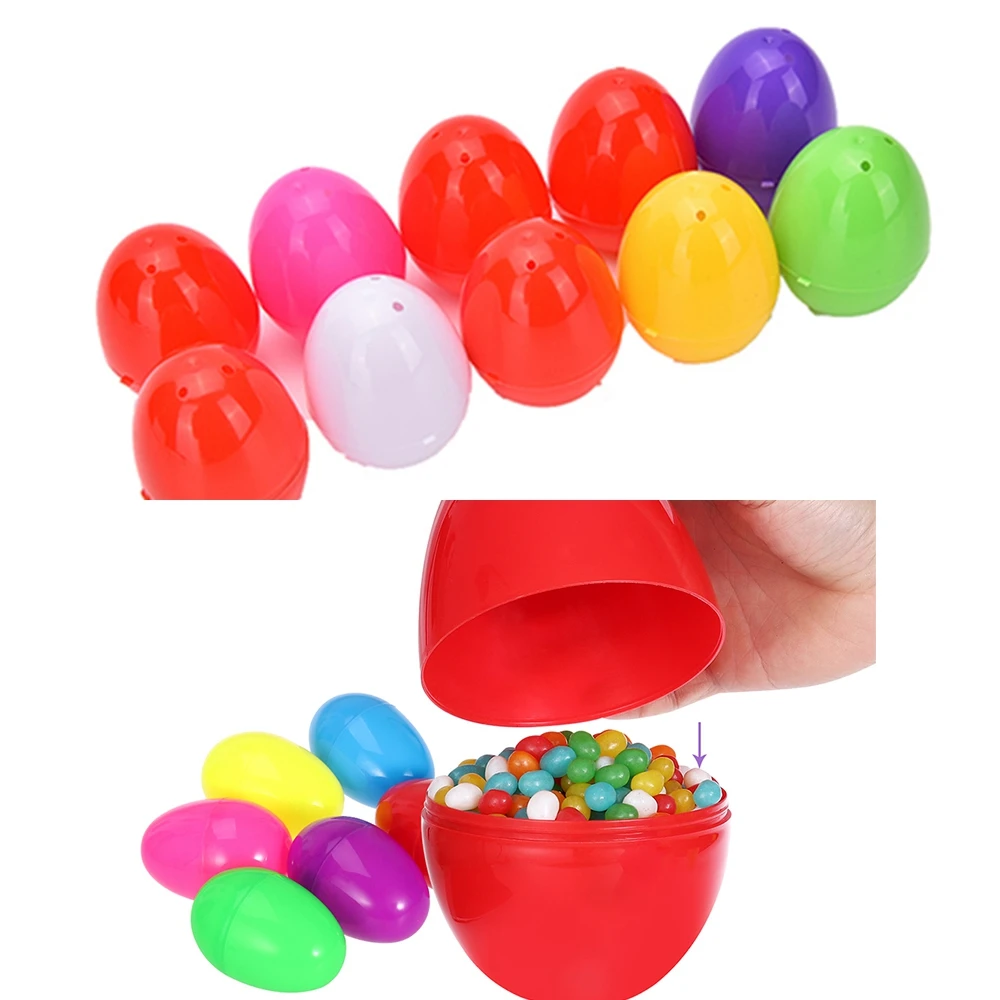 

Mixed Color 10PCS Plastic Opening Egg Shell DIY Home Creative Storage Box