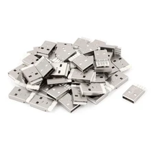 Promotion 55pcs DIY USB 2 0 Type A Solder 4 Pin Male Plug Connector Socket Jack
