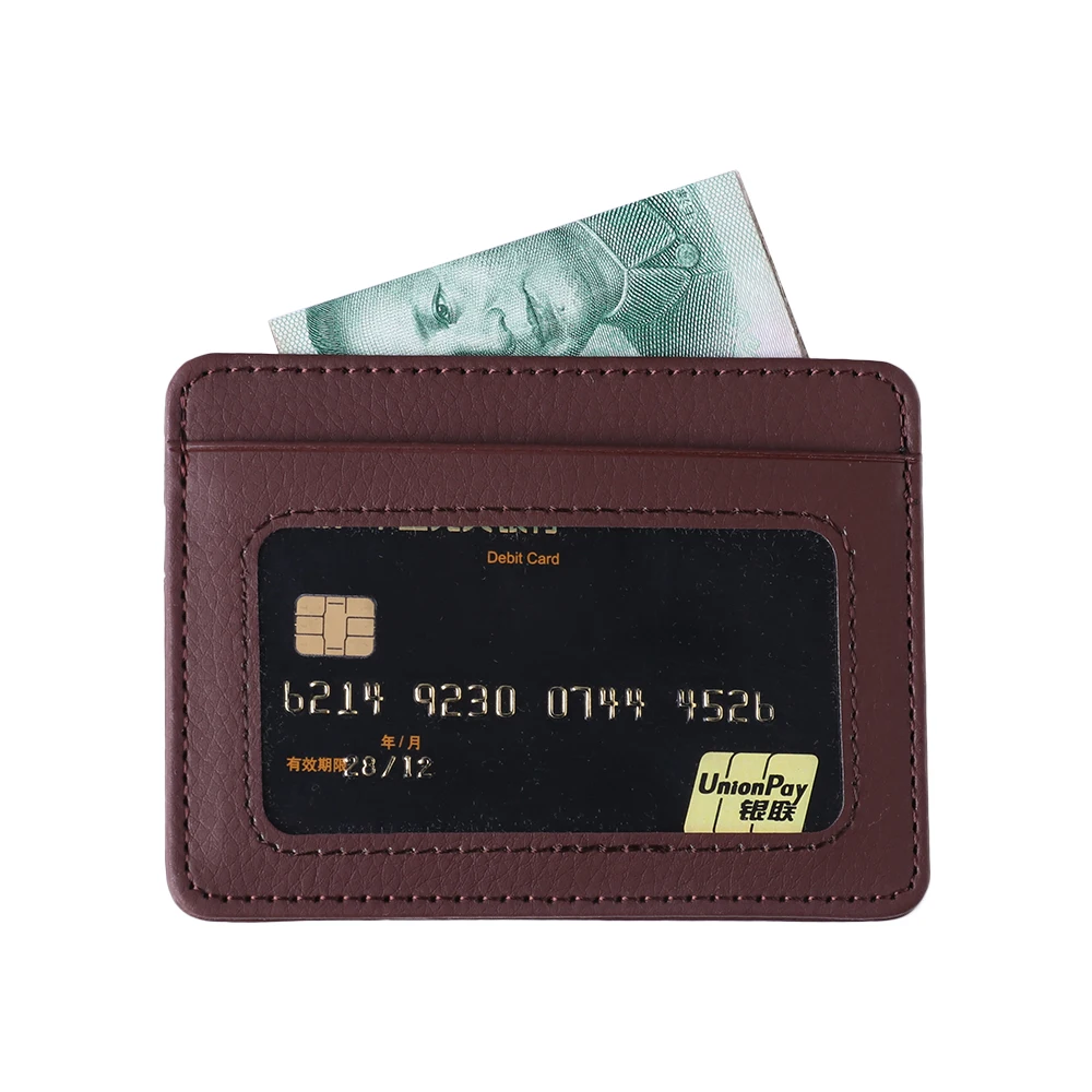 Модный мужской кожаный ID кредитный держатель для карт кошелек портмоне Бизнес Тонкий карман для денег чехол держатель для карт