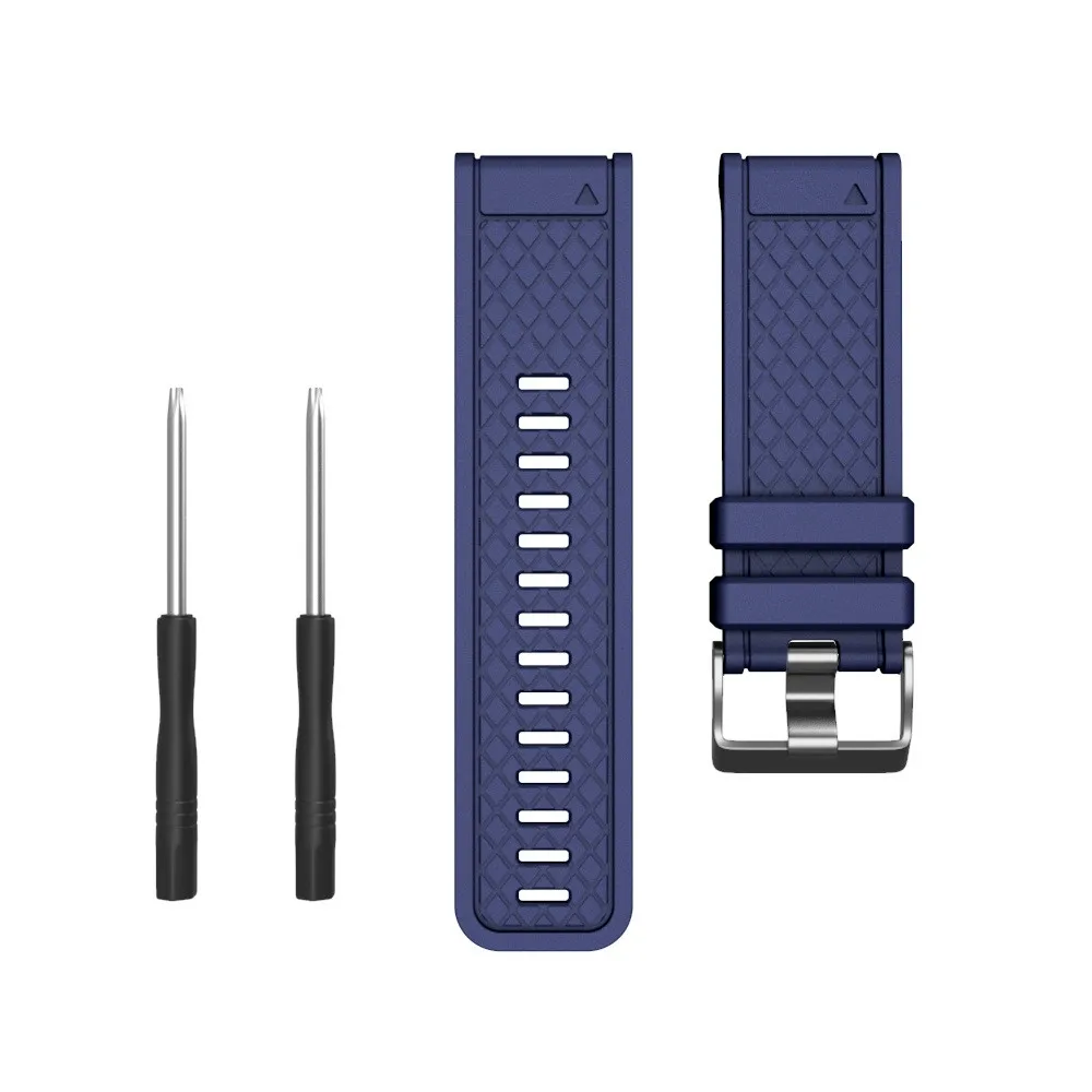 Носимые Устройства фитнес-браслет для Garmin Fenix/Fenix 2 Band Easy Fit 26 мм мягкий силиконовый ремешок смарт-аксессуары#712 - Цвет: C