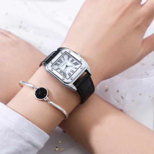 Fashion classic retro Roman scale ladies watch leather bracelet watch quartz wat Fashion classic retro Roman scale ladies watch leather bracelet watch quartz wat
