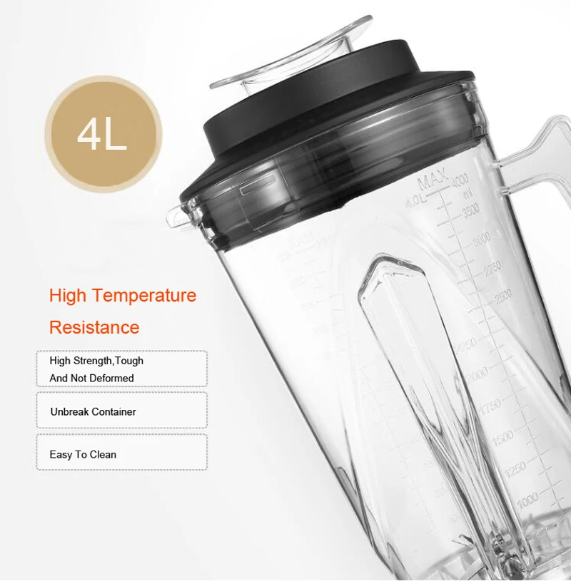 2800 Вт 3.3HP BPA FREE 4L коммерческие профессиональные смузи мощный блендер миксер