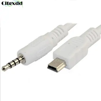 

cltgxdd 10pcs Mini USB male to 3.5mm 4pole jack Stereo male Plug Cable Adapter Car Hifi AUX Audio Cable For MP3 MP4 50cm HY1267