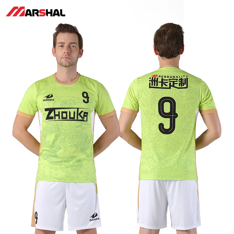 

Zhouka Green 2018-2019 Football Jersey Survetement Football Uniform Shirts Tops Breathable Customized Your Name Soccer Jerseys