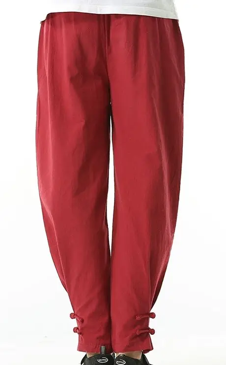 Хлопок брюки свободные tangkung фу боевых искусств брюки тай-чи лежал медитации шаровары штаны Гарун серый/зеленый/ красный/серый/синий