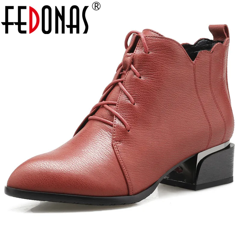 

FEDONAS 1Fashion Women Ankle Boots Autumn Winter Warm High Heels Shoes Woman Round Toe Zipper Elegant Quality Brand Basic Boots