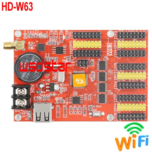 HD W63 4*HUB08 8*HUB12 1024*128 USB+WIFI LED display
