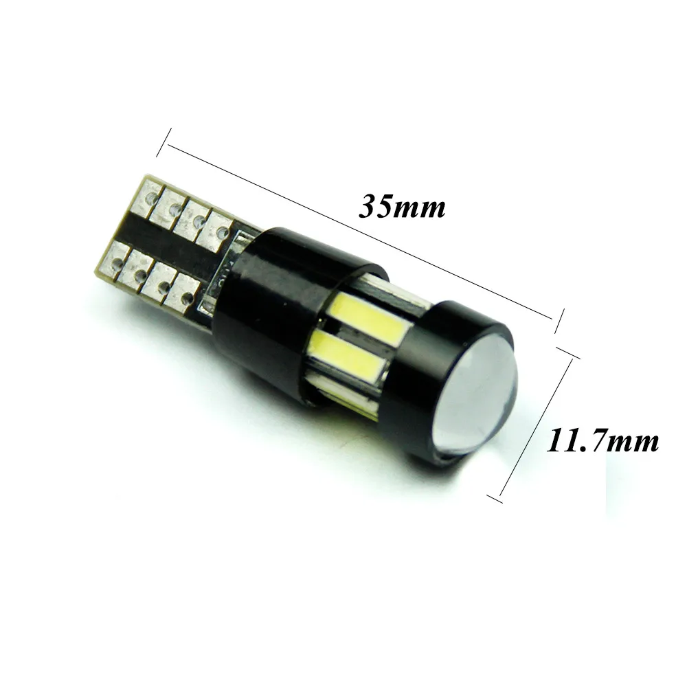 

2Pcs No Error Canbus T10 7020 10 SMD White Led lamp for auto Light bulb led car lights 12v universal 6000k turn signal lamp