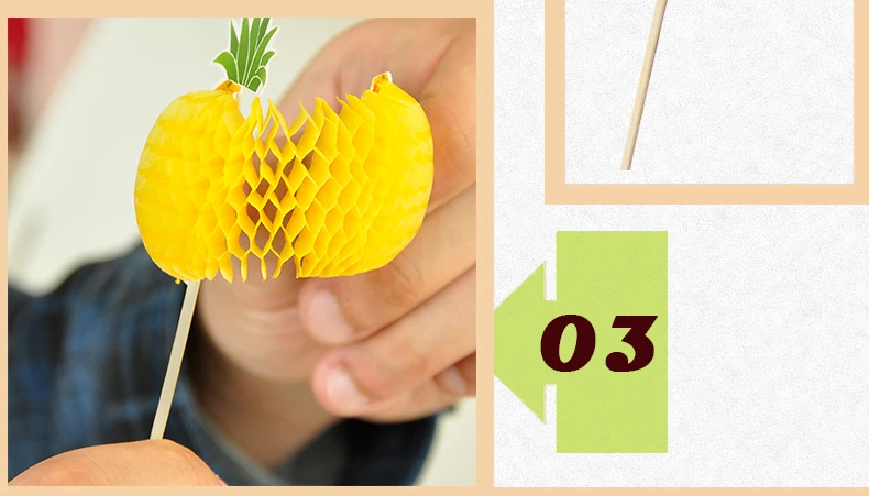10 шт./упак. ананас соты 3D выбирает вечерние работа зубочистка фруктовый торт украшения Луо одноразовые палочки
