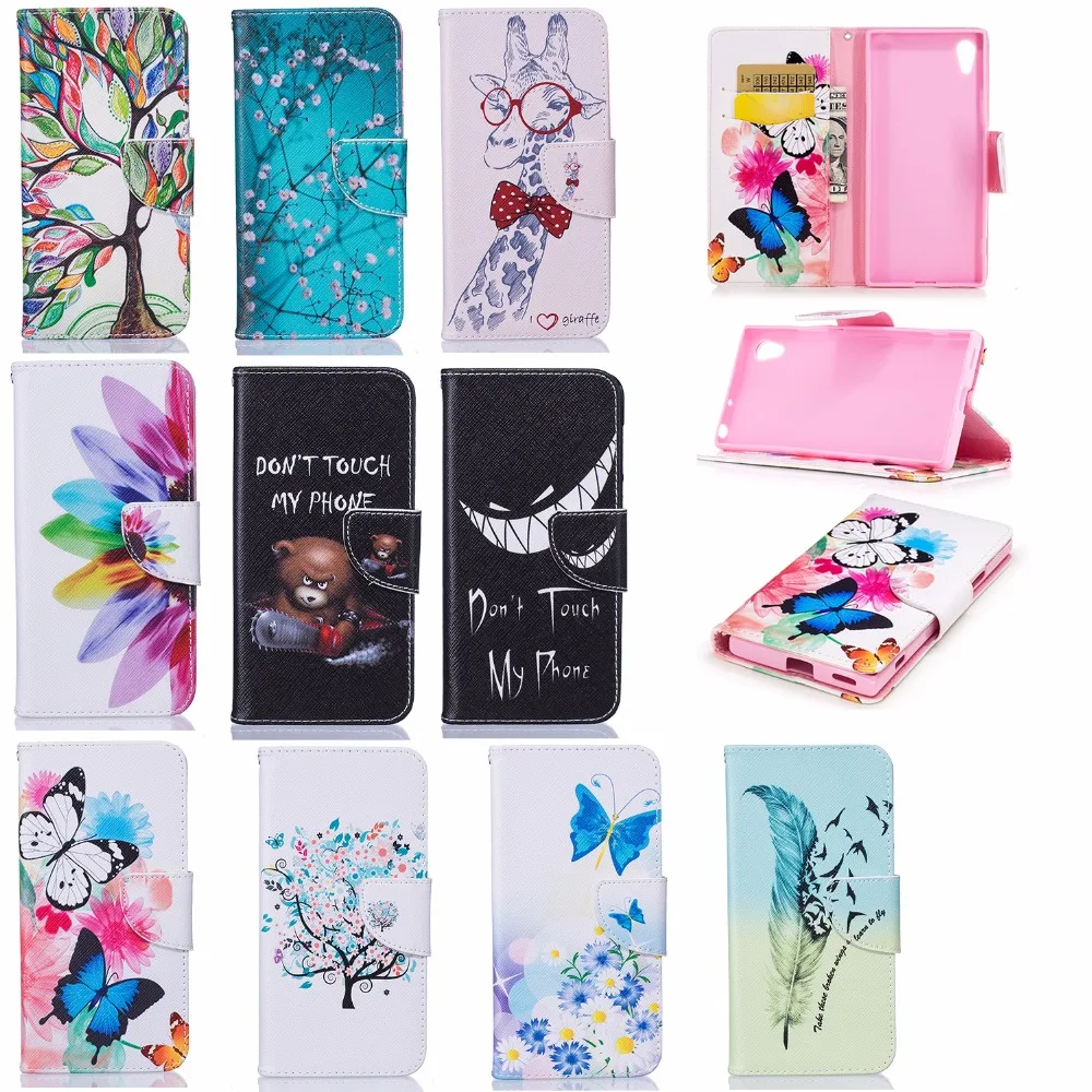 

Luxury Flip Colorful Leather Case For Coque Sony Xperia XA1 G3121 G3112 stand Case Cover For Sony Xperia XA 1 Case fundas capa