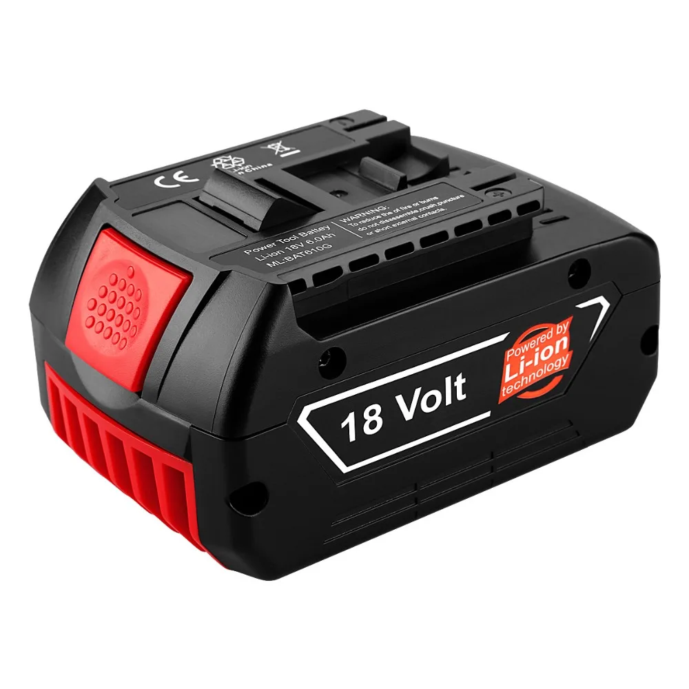 Новый 18V 6.0Ah 6000mAh литий ионный аккумулятор для Bosch BAT609 BAT618 17618 BAT618G CFL180B GDR 18 LI GDS со