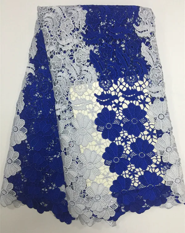 

New fashion chemical lace fabric nice look african muli-colour water soluble lace fabric good guipure lace for clothes f16077