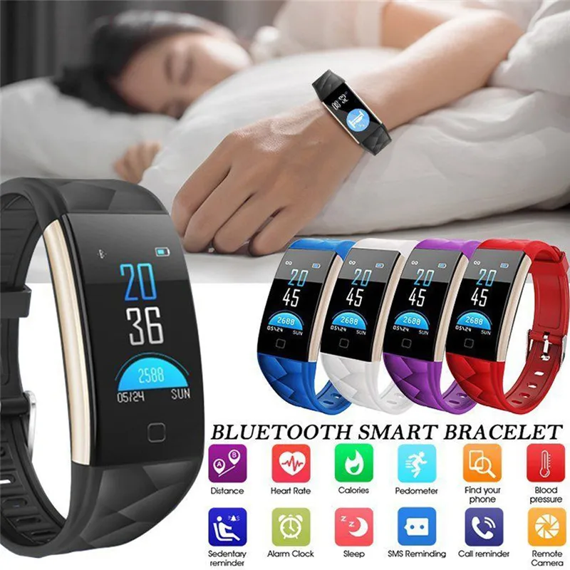 

T20 Waterproof Bluetooth Smart Band Watch Color Screen Bracelet Heart Rate Monitor Fitness Activity Tracker Fashion Wristbands