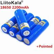 Liitokala 18650 bateria 3.7v 2200 mah, bateria li-po recarregável 18650 para carro/brinquedos/lanterna