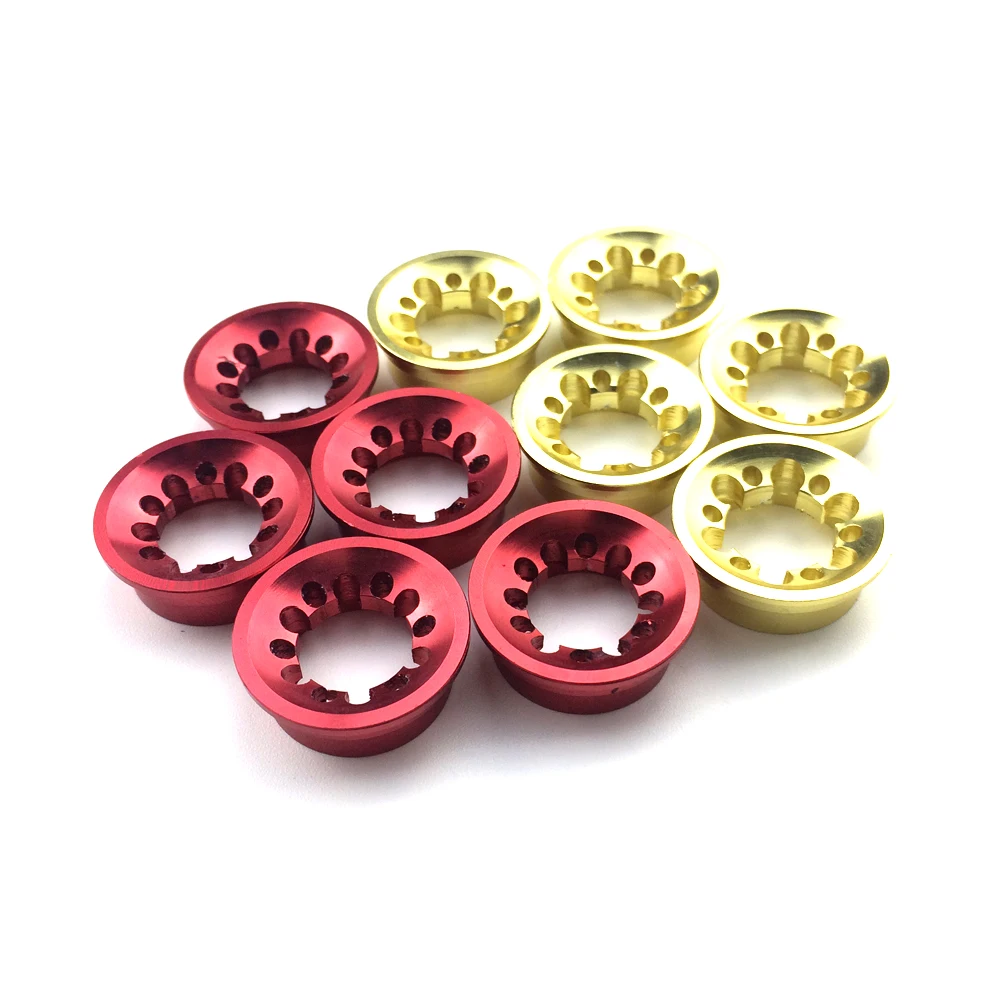

Plum BlossomTrim ring Aluminum Winding Check Decorative ring DIY Fishing Rod part Repair components 4 pcs gold color ID 11mm