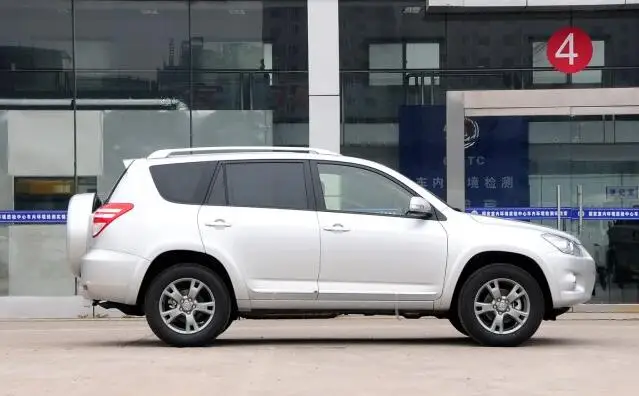 الفضة أعلى سقف القضبان الرف القضبان الجانبية الديكور تريم تغطية ل 2011-2013 تويوتا rav4 rav 4 XA40