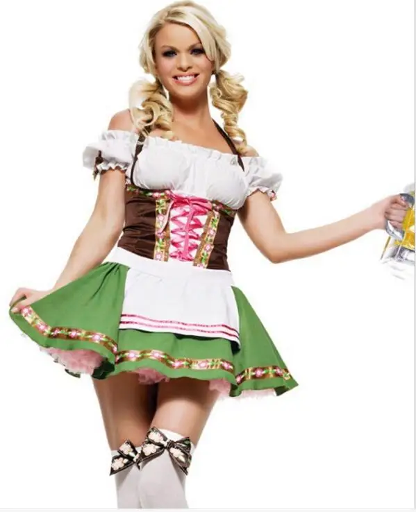 Октоберфест фестиваль пива Октябрь Dirndl Сексуальное белье горничной платье