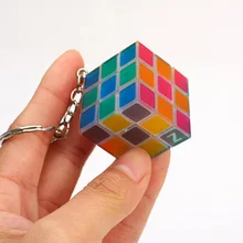 New ZCUBE 3cm Keychain 3x3x3 Cube transprent and Luminous Twist Puzzle Brain Teaser Educational Toys for