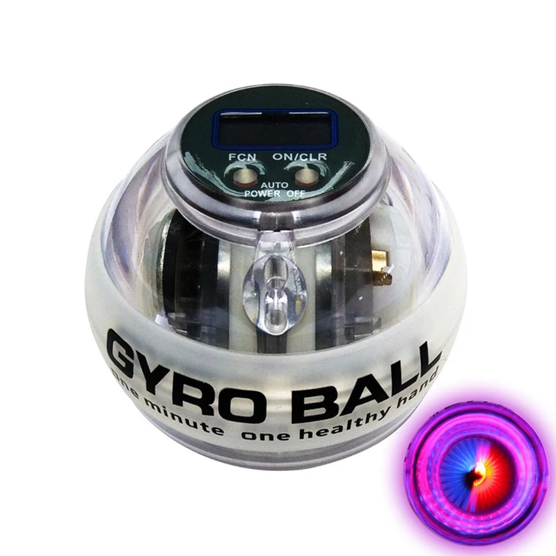 Force Gyroscope Ball Dual Gyroscope Wrist Arm Muscle Force Power Exercise Strengthen Ball Trainer Hand Grips Fitness Equipment S