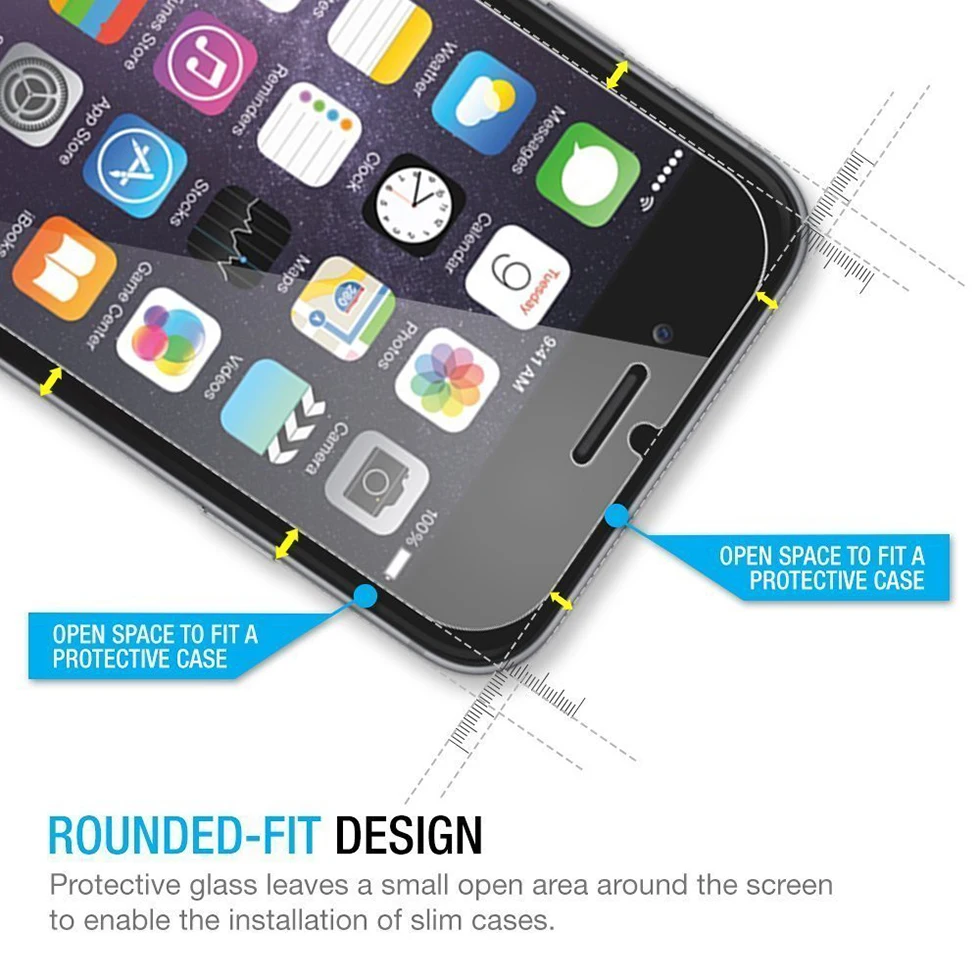 9H Tempered Glass Screen Protector Film for iPhone 6 6s 7 Plus 2.5D Premium Screen protector film front case cover +clean kits 9H Tempered Glass Screen Protector Film for iPhone 6 6s 7 Plus 2.5D Premium Screen protector film front case cover +clean kits