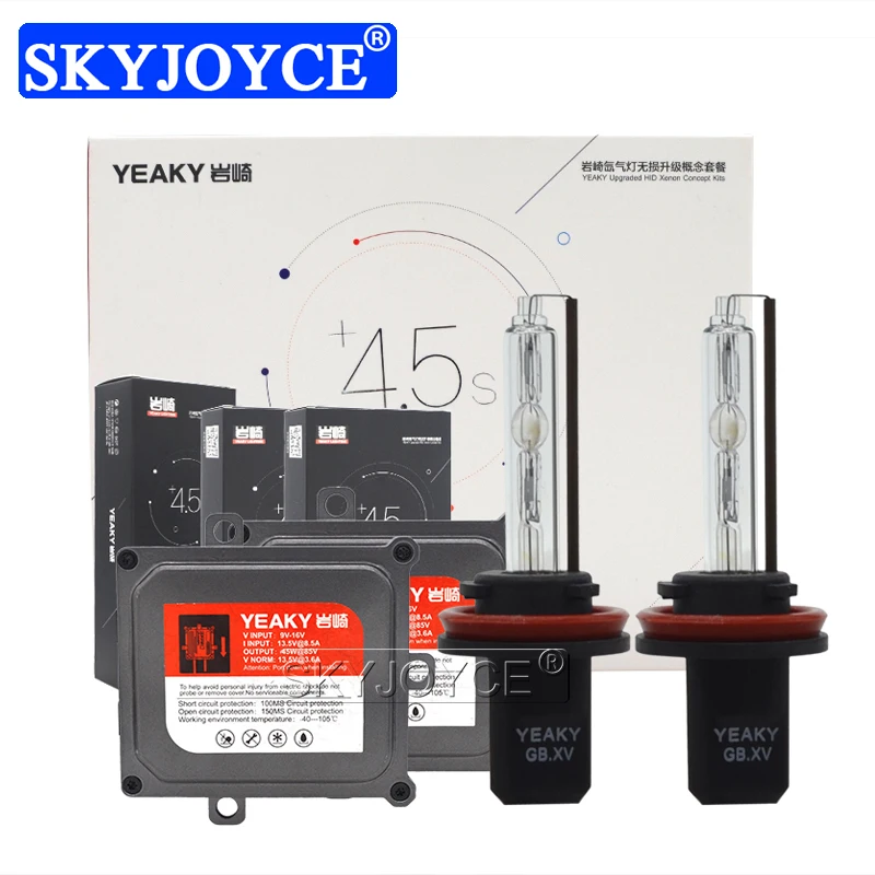 SKYJOYCE Premium Yeaky H11 45W HID Xenon Kit Car Light Xenon H11 5500K HID Headlight Bulbs 45W Yeaky Fast Start AC HID Ballast (1)